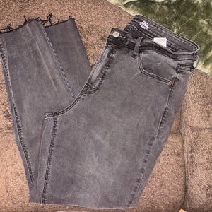 Old Navy Charcoal Ankle Jeans